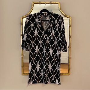 Banana Republic Small Tunic Dress Black White